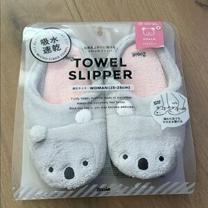 Zooie Koala Towel Slippers